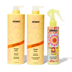 super-sized frizz fighters set | anti-frizz shampoo, conditioner + treatment