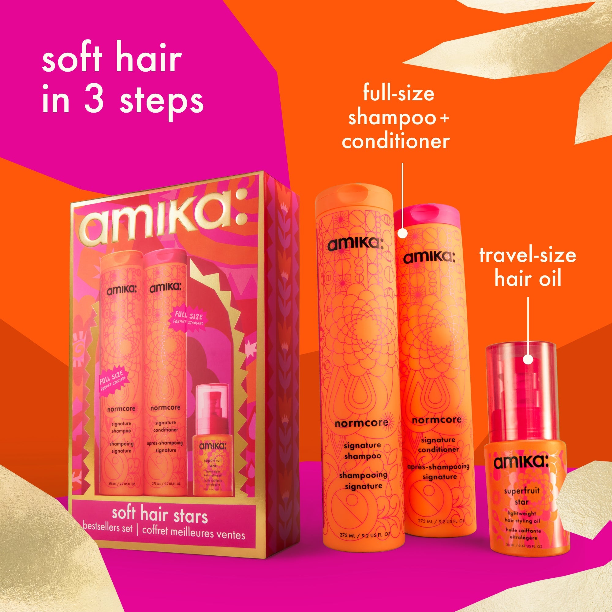 soft hair stars | nourishing wash + care set