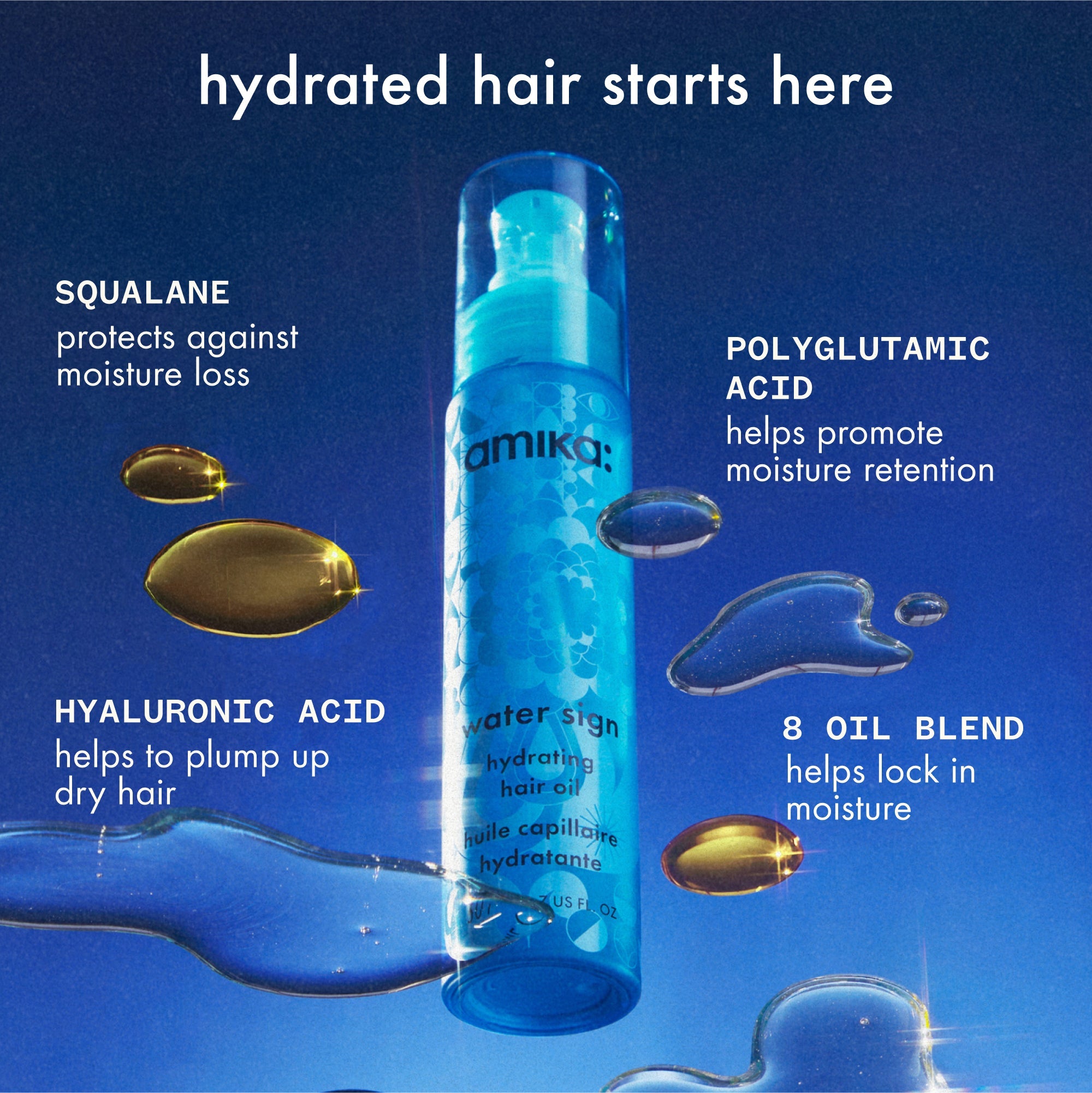 water sign | hydrating hair oil