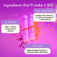 super-sized iconic volume bundle | big hit volumizing shampoo + conditioner + rising star volumizing spray