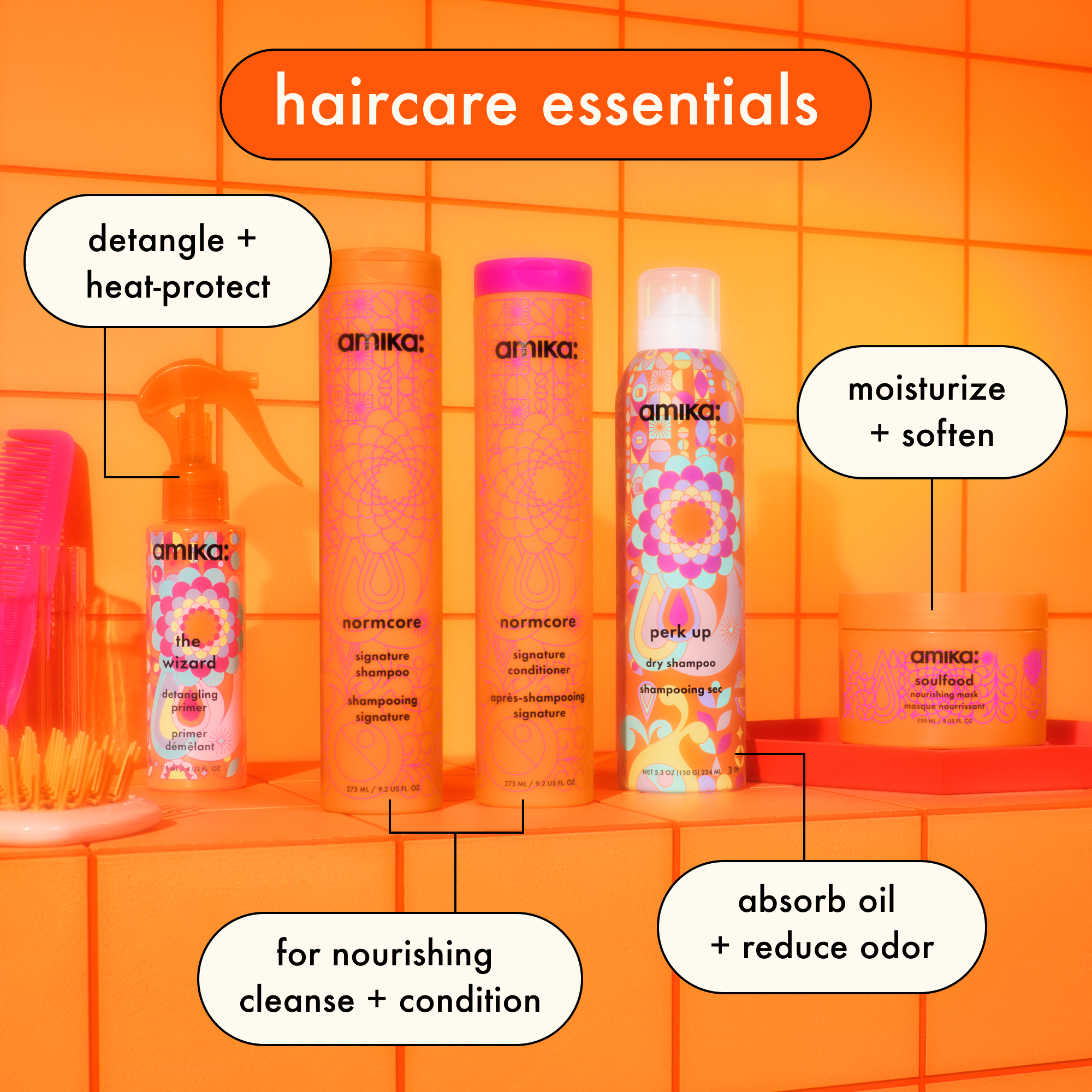 super-sized signature set | normcore nourishing shampoo + conditioner + the wizard detangling primer
