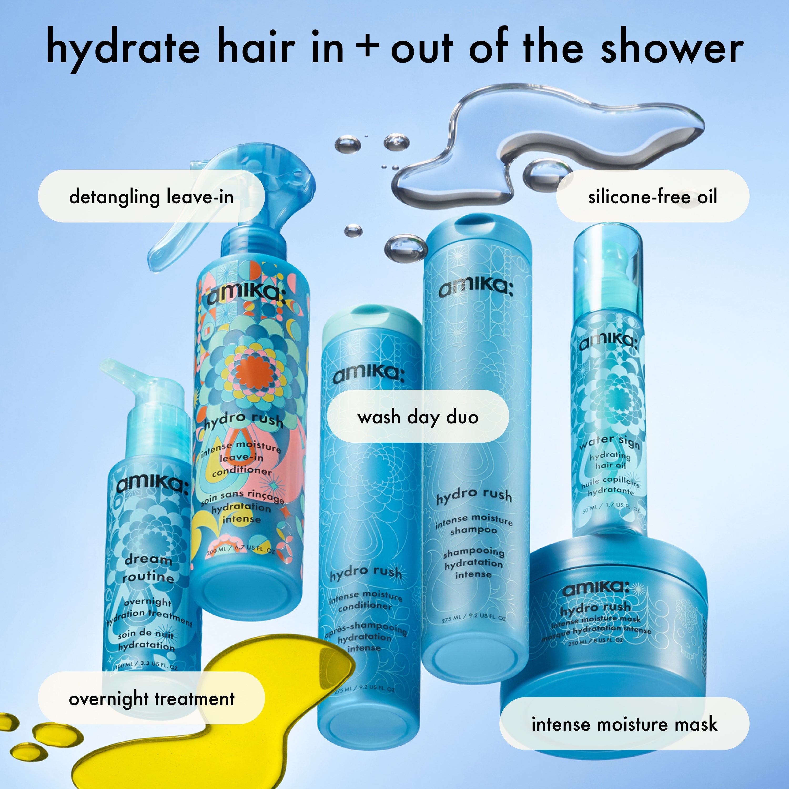 hydro rush | intense moisture hair mask with hyaluronic acid