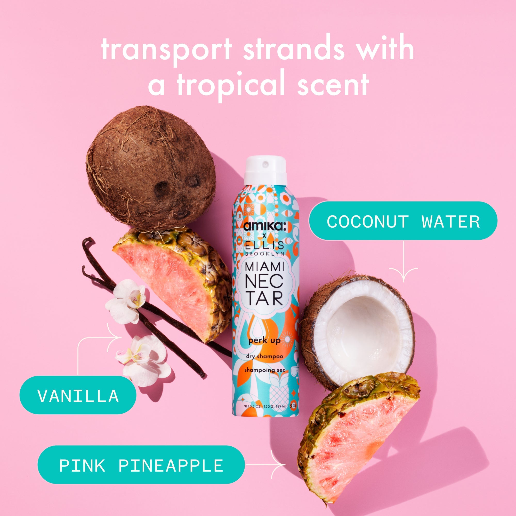 perk up dry shampoo paradise duo | limited-edition perk up x Ellis Brooklyn MIAMI NECTAR + signature scent perk up
