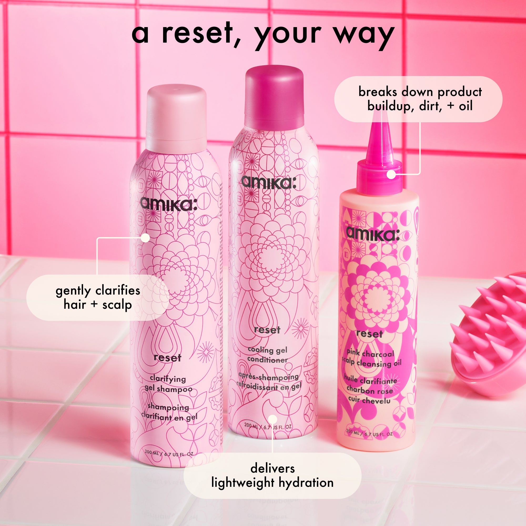 reset | pink charcoal scalp cleansing oil