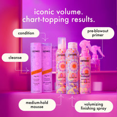 super-sized iconic volume bundle | big hit volumizing shampoo + conditioner + rising star volumizing spray