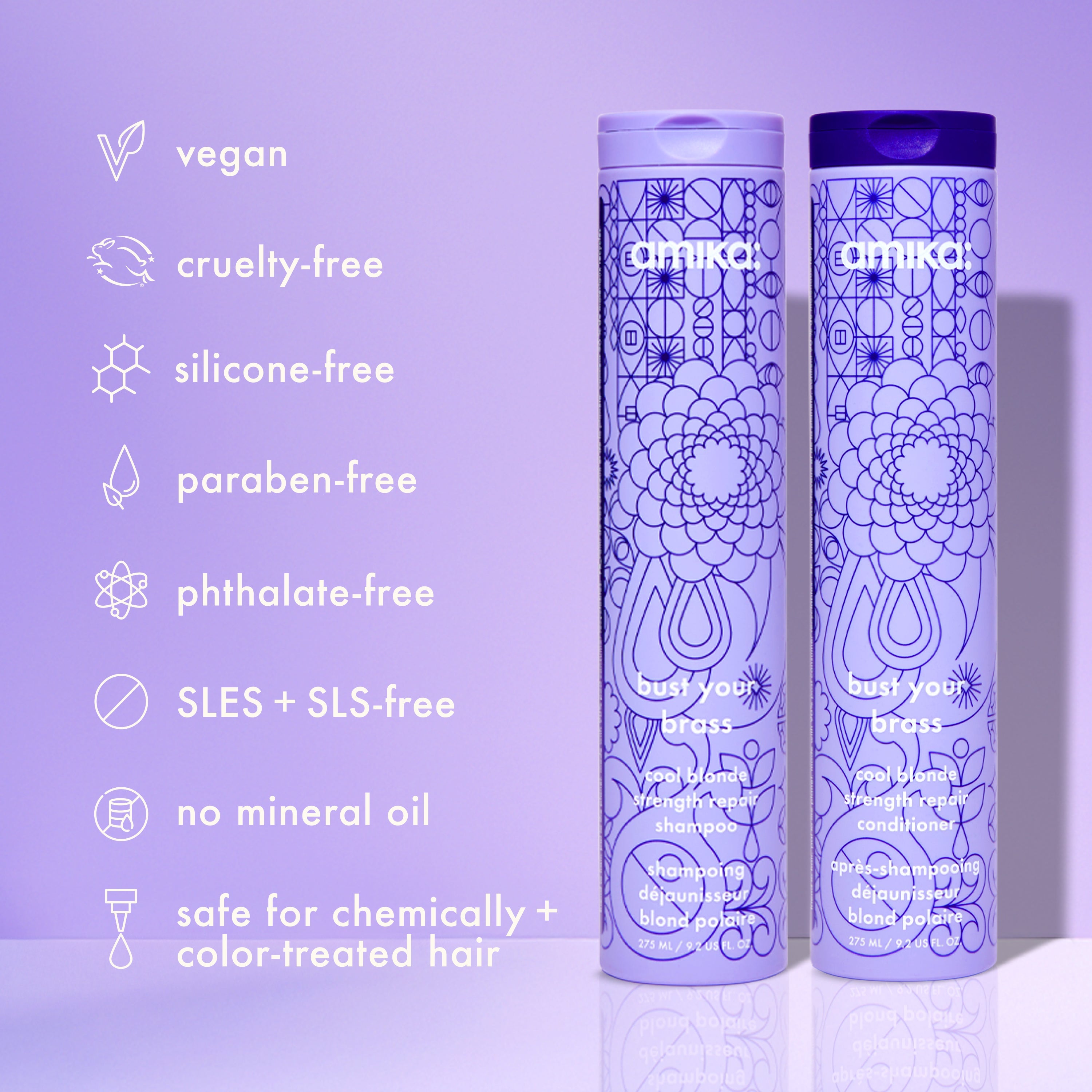 bust your brass | cool blonde strength repair shampoo