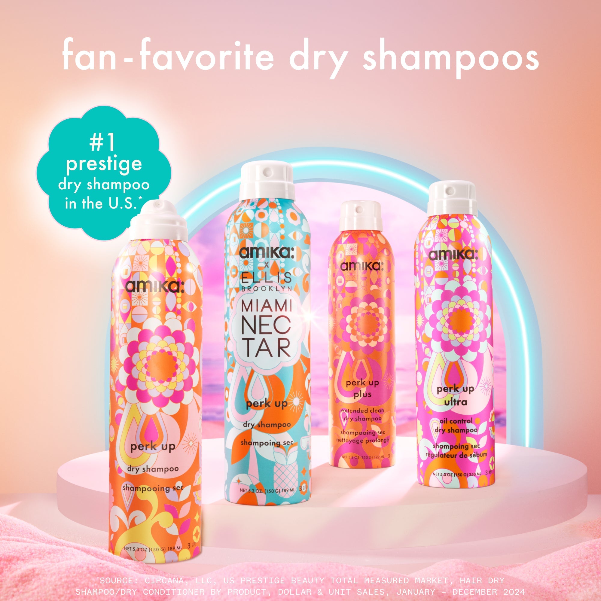 amika x Ellis Brooklyn dry shampoo | limited-edition perk up x MIAMI NECTAR fragrance