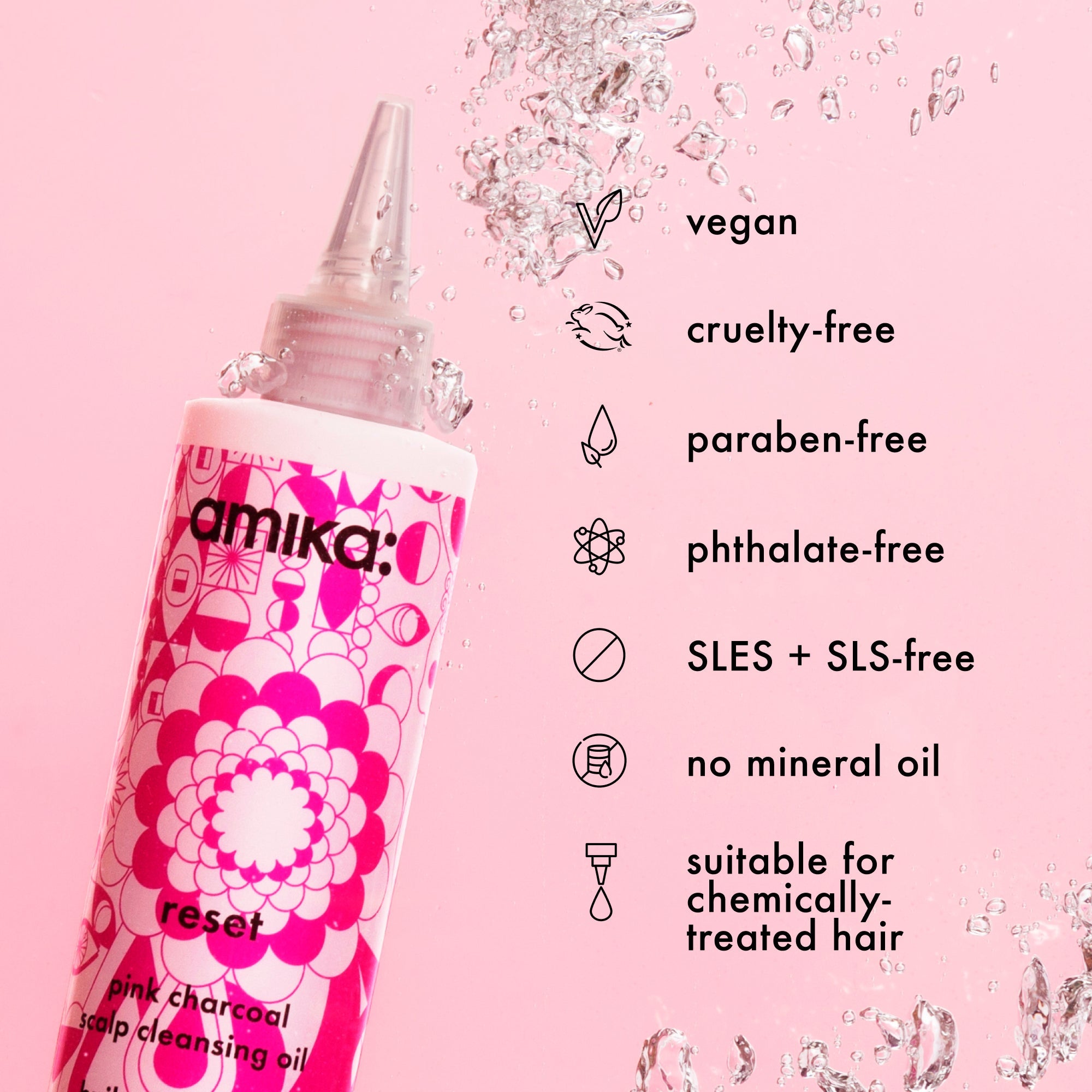 reset | pink charcoal scalp cleansing oil
