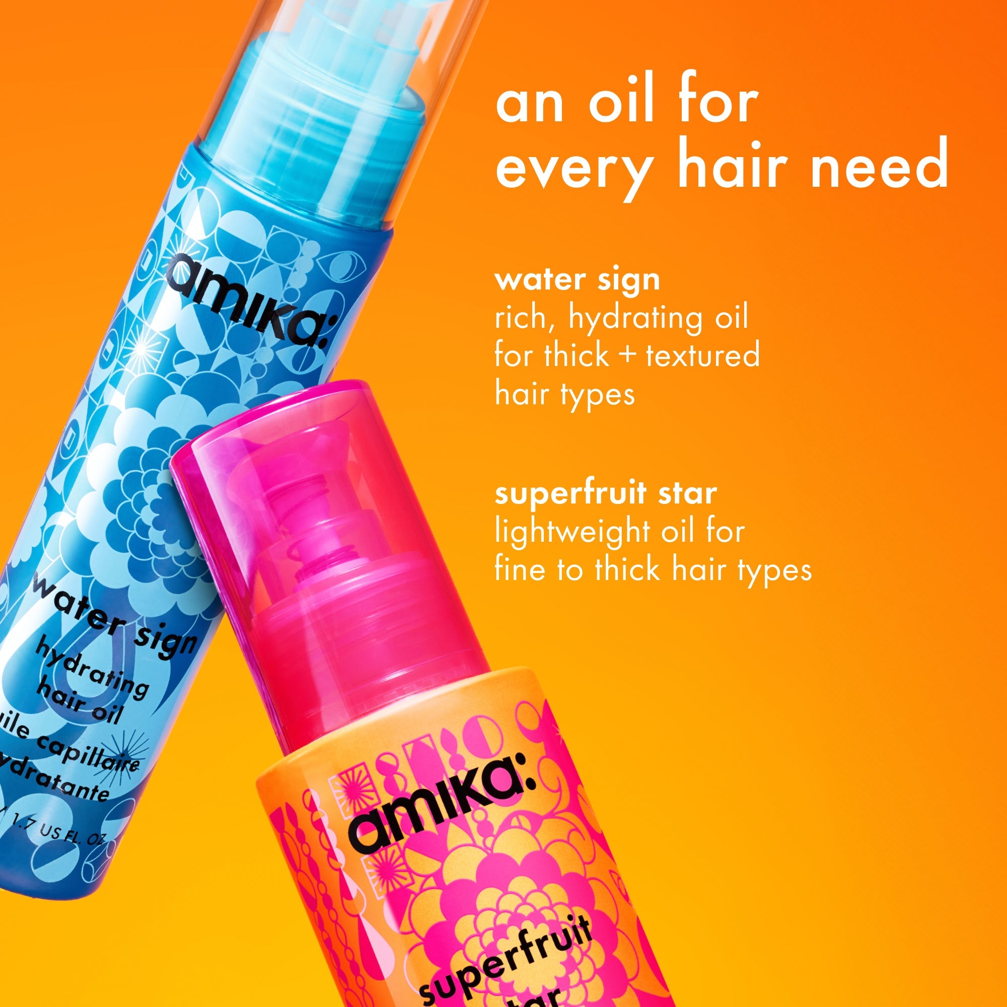 superfruit star | lightweight hair styling + heat defense oil