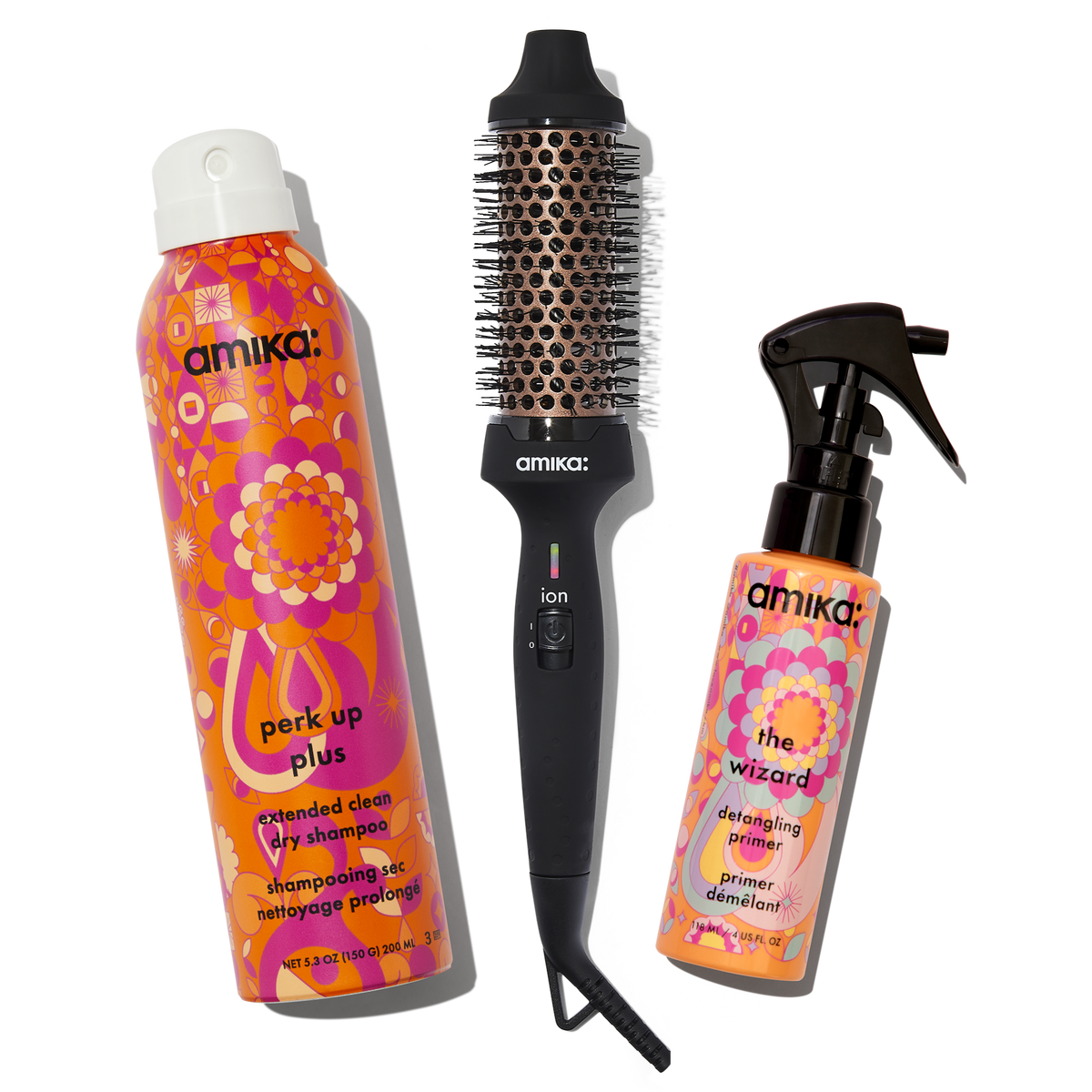 protect + extend set | wizard detangler + blowout babe thermal hairbrush