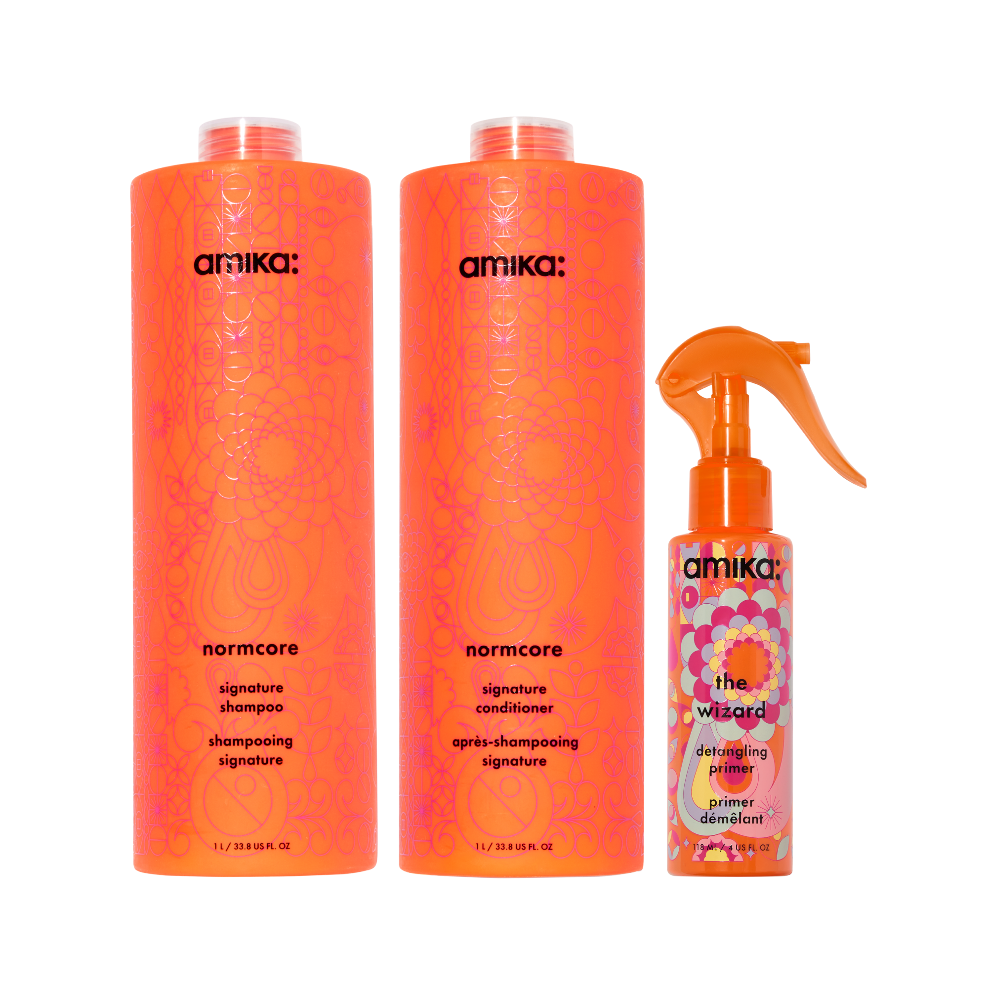 super-sized signature set | normcore nourishing shampoo + conditioner + the wizard detangling primer
