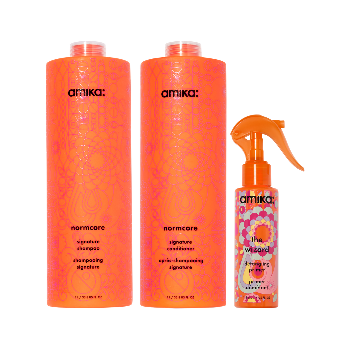 super-sized signature set | normcore nourishing shampoo + conditioner + the wizard detangling primer