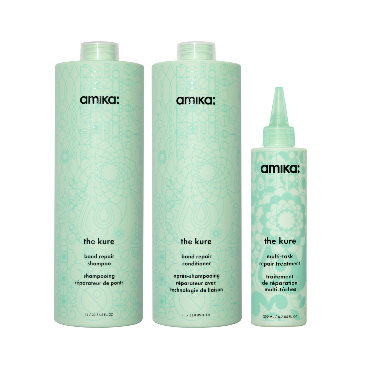 super-sized strength repair set | the kure shampoo, conditioner + multi-task treatment