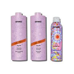 super-sized iconic volume bundle | big hit volumizing shampoo + conditioner + rising star volumizing spray