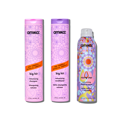 iconic volume wash + style set | big hit volumizing shampoo + conditioner + rising star volumizing spray